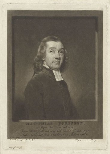 Portrait of the poet and clergyman Matthias Jorissen