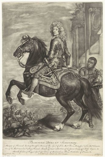 Equestrian portrait of Frederick Schomberg in armour