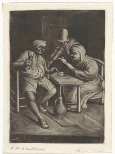 Violin player with a couple at a table