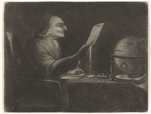 Reading man in a study
