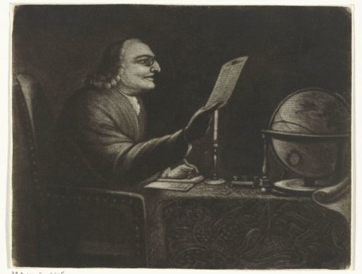 Reading man in a study