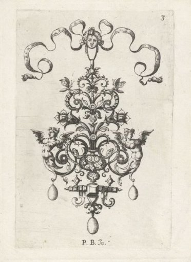 Pendant with a flower vase