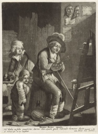 Poor Painter with His Family