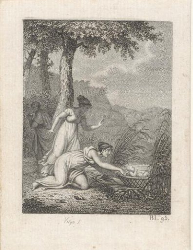 Pharaoh's daughter finds Moses in the reed basket
