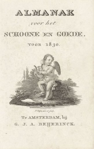 Angel playing a lyre in a landscape