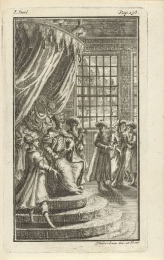 Empress Led Before a Throning Emperor