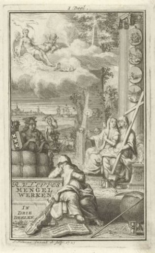 Allegorical figures at a monument