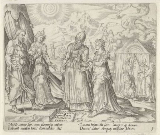 Moses' authority challenged by Miriam and Aaron