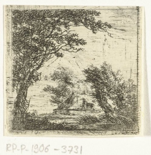 Farmhouse among trees