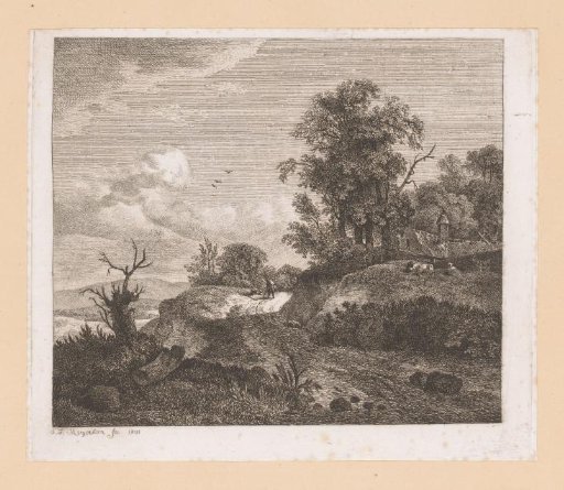 Landscape with walkers