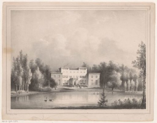 View of the Rear of House De Paauw in Wassenaar