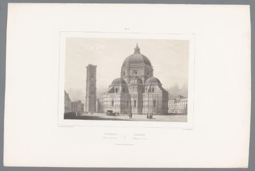 View of the cathedral Santa Maria del Fiore at Florence