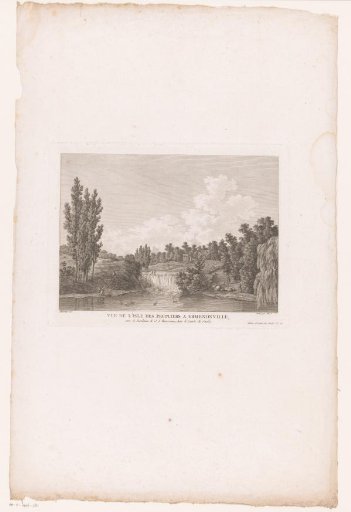 View of the Île des Peupliers at Ermenoville with the Tomb of Jean-Jacques Rousseau