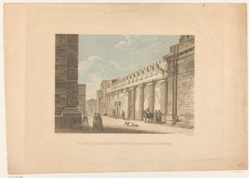 View of the left side of the cathedral in Syracuse