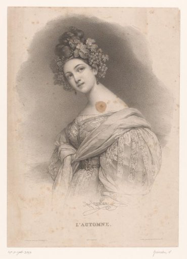 Woman with autumnal headdress