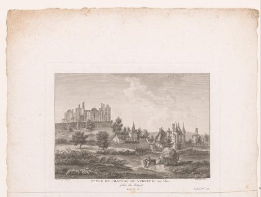 View of Verneuil-en-Halatte and the Château de Verneuil