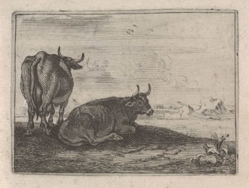 Two cows in a landscape