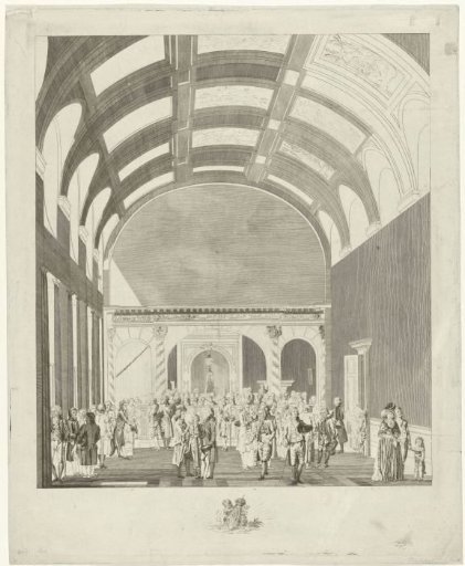 View of the interior of the Aldermen's Hall of the Town Hall on the Dam