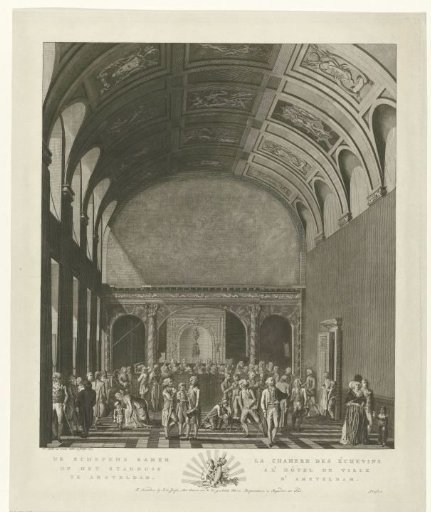 View of the interior of the Aldermen's Hall of the Town Hall on the Dam