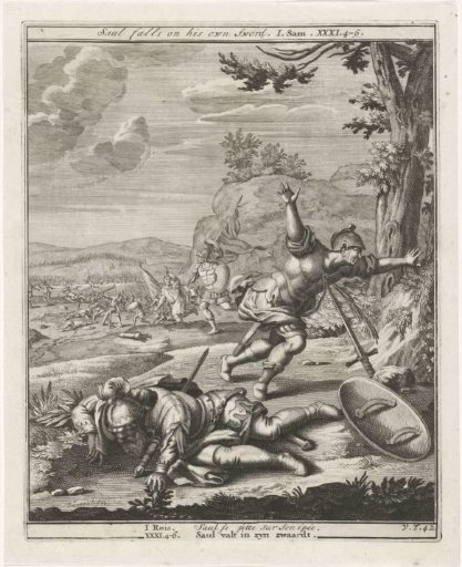 King Saul Throws Himself on His Sword