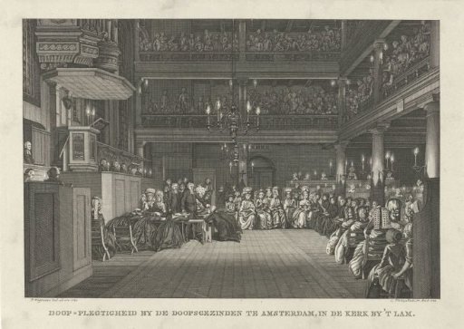 Baptism in the Mennonite Church 'At the Lamb' in Amsterdam