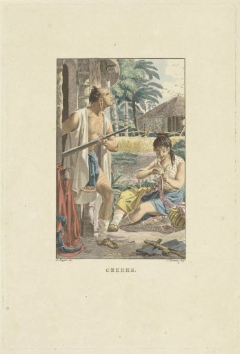 Married couple at their hut in the field