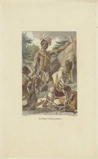 Iroquois family before a tipi