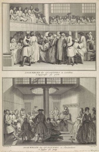Quaker meetings in London and Amsterdam