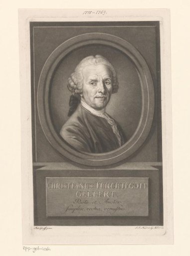 Portrait of Christian Fürchtegott Gellert