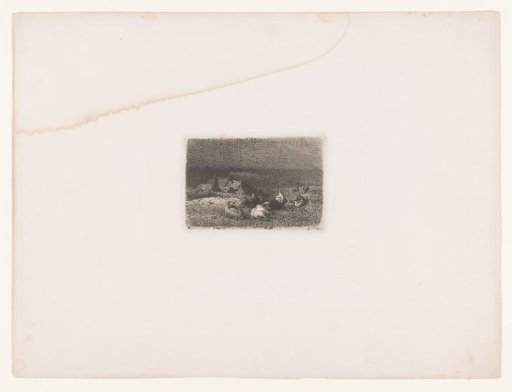 Night Landscape with a Shepherd and Cows