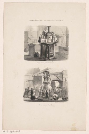 Giant Cooking Machine and a Giant Carafe at the World Exhibition in London