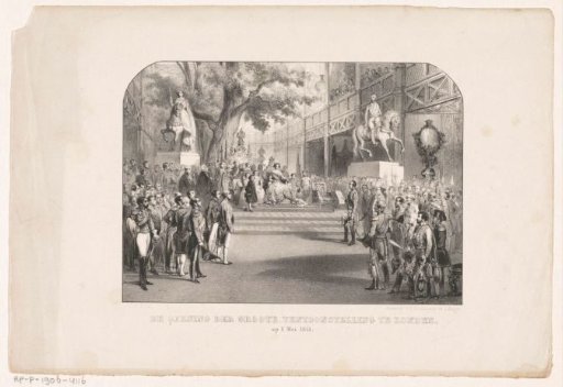 Queen Victoria Opening the World Exhibition in the Crystal Palace in London