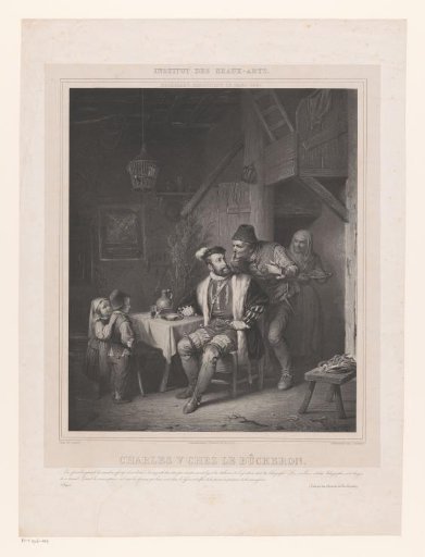 Emperor Charles V at a woodcutter's table