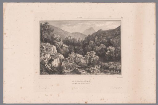 View of the Puy de Dôme from the valley of Royat