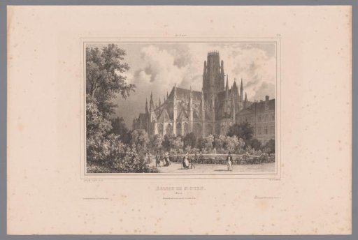 View of the abbey church of Saint-Ouen in Rouen
