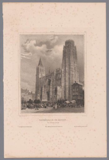 View of the main portal of the Cathedral of Our Lady at Rouen