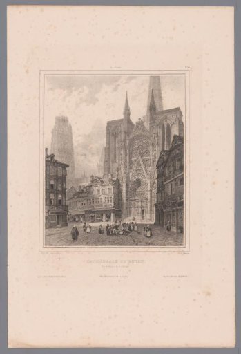 View of the Portail de la Calende of the Cathedral of Our Lady at Rouen