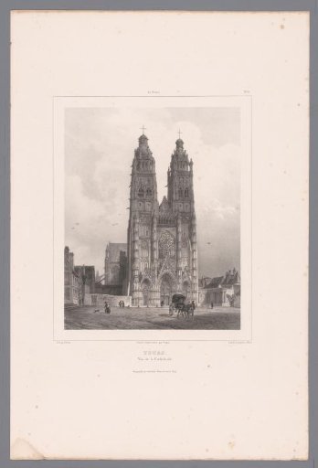 View of the cathedral Saint-Gatien in Tours