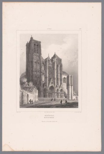 View of the cathedral Saint-Étienne at Bourges