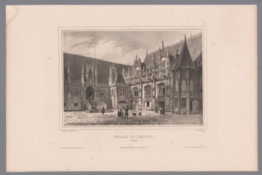 View of the west wing of the Palace of Justice at Rouen
