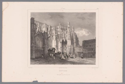 View of the church Notre-Dame at Louviers