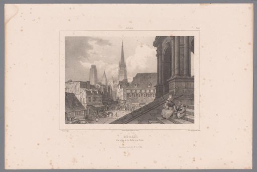 View of Rouen from the Halle aux Toiles