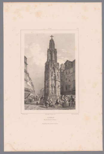 View of the fontaine de la Croix-de-Pierre at Rouen