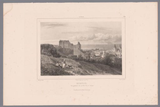 View of Dieppe and the castle of Dieppe