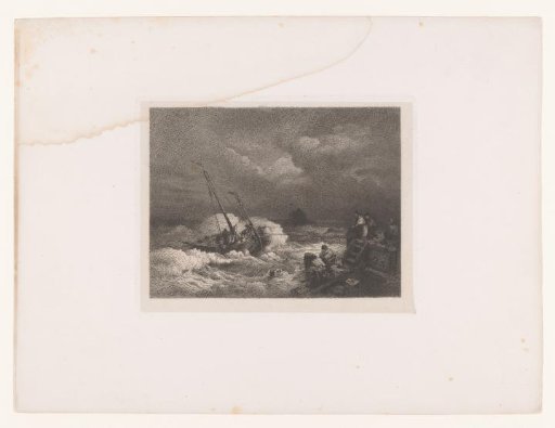 Fishing Boat Attempting to Moor in Stormy Weather