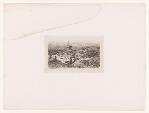 Landscape with Travellers, a Mill in the Background