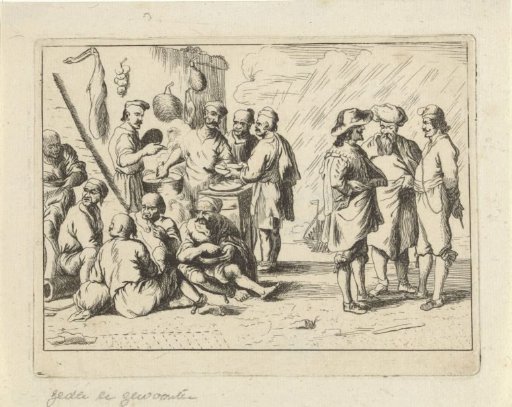 Muslim Galley Slaves Receiving Food