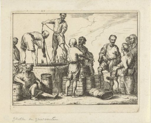 Muslim Galley Slaves Around a Well