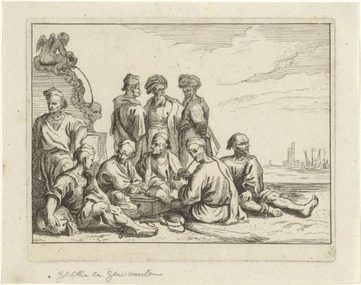 Muslim Galley Slaves Resting at a Fountain
