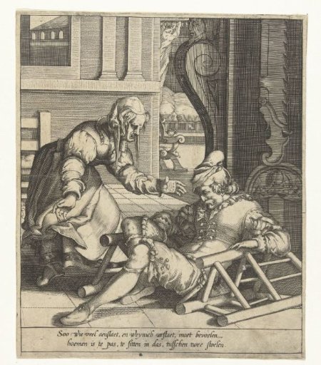 Man Caught Between Two Chairs